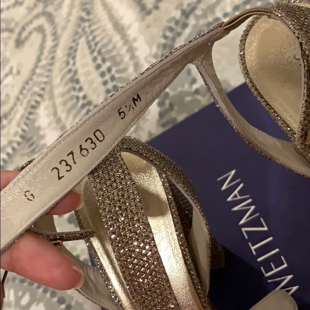 Stuart Weizman Glitter Platform Heels - image 4